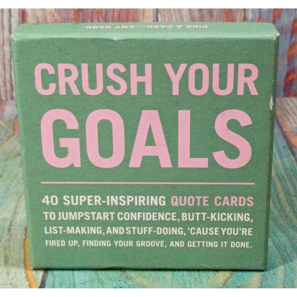 Crush Your Goals Inspirational Quote‎ Cards - 40 Super-Inspiring Cards